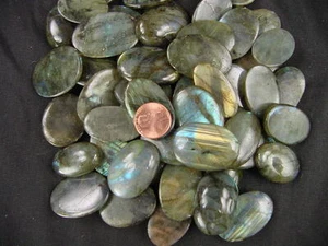 ABERW Oval geformt 30mm + lang Madagaskar Labradorit Cabochon 6952K - Bild 1 von 3