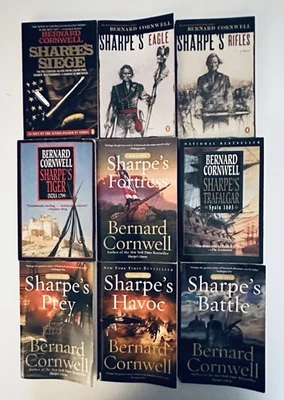 Bernard Cornwell Lot of 9 Sharpe's Series Book Set Paperback Military History - Imagem 1 de 4