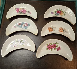 Vintage Chadwick Crescent Bone China piatti floreali 6,5" set di 6 Giappone - Foto 1 di 8