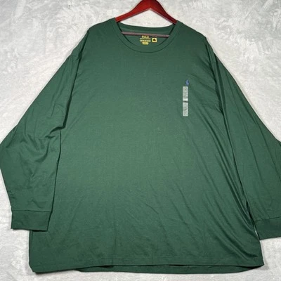 Camisa Ralph Lauren Para Hombre 4XB 4XL Grande Verde Manga Larga Cuello Redondo Foto 1 de 4