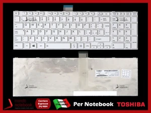 Tastiera Notebook TOSHIBA Satellite C850 C855 L850 L855 P850 P855(BIANCA) TASTI - Photo 1/1