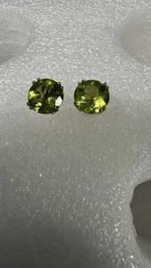 4ct Peridot Stud Earrings - Picture 1 of 3