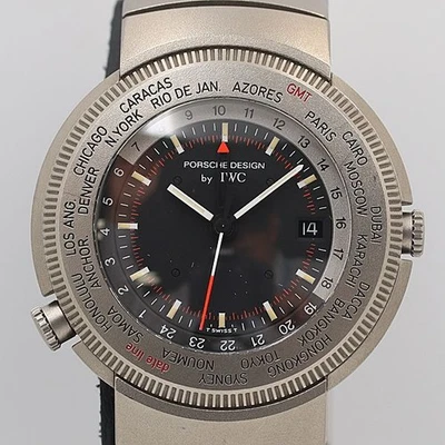 IWC Porsche Design 2552575 schwarzes Zifferblatt QZ Uhr 16,5 cm 6,5 Zoll Junk Dead Stock - Bild 1 von 4