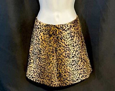 Hermosa Sexy Mini Falda Hugo Buscati Piel Sintética Leopardo Talla 4 Foto 1 de 4