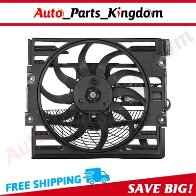 A/C Condenser Fan Assembly For 1999 2000-2001 BMW 740I 740IL 750IL 4.4L Foto 1 de 4