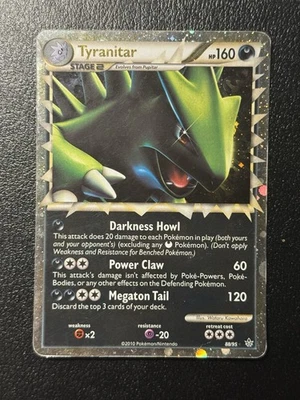 Pokémon TCG Tyranitar Ultra Rare Card 88/95 HGSS Unleashed 2010 Prime Holo - Image 1 of 2