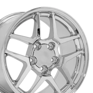 17" Chrome 5123 Wheel Fits C4 & C5 Corvette Camaro C5 Z06 Style 17x9.5 Rim - Picture 1 of 10