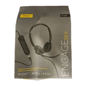 JABRA ENGAGEMENT 50 II 5099-299-2219 Link USB-A UC Stereo Cuffie cablate NUOVISSIME - Foto 1 di 15