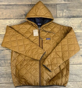 Patagonia Men’s Diamond Quilted Insulated Bomber Hoody Jacket XXL Shelter Brown - Picture 1 of 6