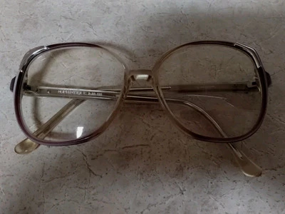 Винтажный 1980-х прозрачный металлический Lucite очки 80-х 1970-х негабаритный большой костюм - Изображение 1 из 4