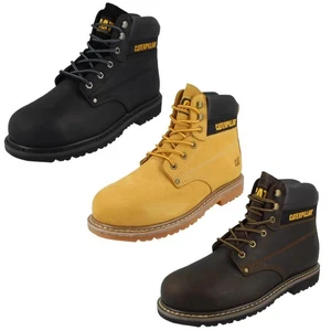 Hommes Caterpillar Sécurité Large Leather Travail Boots Powerplant Sb Hro P72462 - Picture 1 of 28