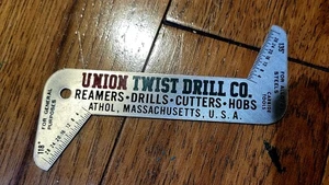 Strumento vintage Union Twist Drill Co. calibro macchinista metallo made in USA buone condizioni - Foto 1 di 2