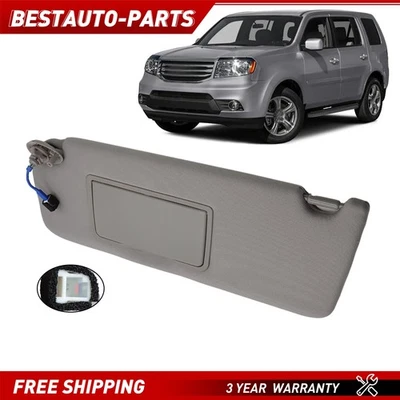 Left Driver Side Sun Visor w/ Light for 2009-2015 Honda Pilot 83280SZAA01ZA - Image 1 of 4