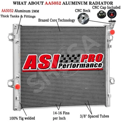 2 Row Aluminum Radiator For 2003-2009 2005 2006 Toyota 4Runner V6 4.0L Foto 1 de 4