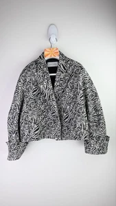 Scanlan & Theodore zebra weave cropped jacket size S/UK10 - Picture 1 of 11