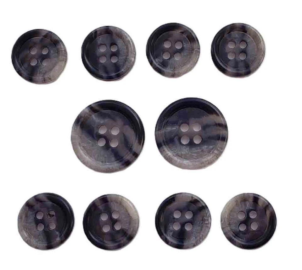 Vintage Hickey Freeman Genuine Horn Suit Buttons Gray C4C Men's - Image 1 of 1