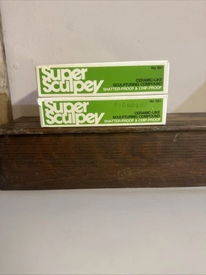 SUPER SCULPEY ~ Compuesto de escultura similar a la cerámica ~ PolyForm Polymer SS1 ~ 2 NUEVO EN CAJA Foto 1 de 4
