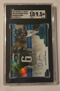 Placas y parches Panini 2023 marcas de carpa Devonta Smith automático uno de uno 🔥🔥🔥 - Imagen 1 de 2