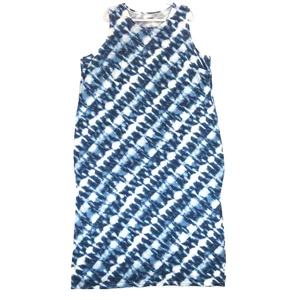 Maxi Pullover Lands End Para Mujer 2X (20W-22W Jersey Vestido Azul Algodón Sin Mangas - Imagen 1 de 9