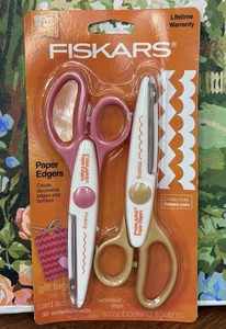 Fiskars Scissors Paper Shapers Pinking Scallop Edgers Decorative Art Projects - Picture 1 of 4