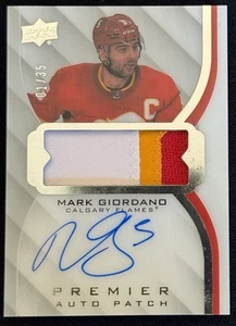 2022-23 Upper Deck Premier 20-21 Update Auto Patch Flames Mark Giordano /35 - Bild 1 von 2