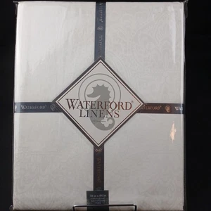 NUEVO Mantel Sarah White Waterford Linens Oblongo 70" x 84" - Imagen 1 de 7