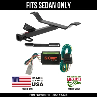 Enganche de remolque para Honda Accord 98-02 con cableado de 4 pines apto para sedán Curt remolque de 2 k de 1,25" Foto 1 de 3