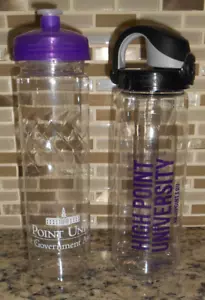 NUEVO 2 BOTELLAS DE AGUA UNIVERSITARIAS HIGH POINT TERMO DORMITORIO UNIVERSITARIO ENTRENAMIENTO ATLÉTICO - Imagen 1 de 11