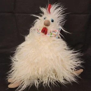 JellyCat London Matilda Hen Chicken Chonky Retired Plush Scarf Blue Eyes 13” - Picture 1 of 12
