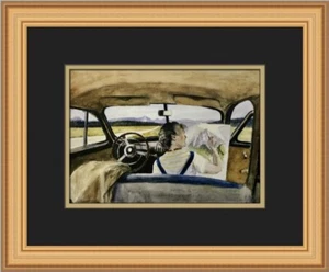 Edward Hopper Jo in Wyoming Custom Framed Print - Picture 1 of 2