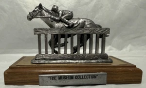 Michael Ricker The Museum Collection Cast Pewter Race Horse and Jockey 292/500 - Bild 1 von 10