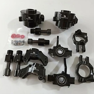 FID CNC front + rear wheel Hub Carrier mount + gearbox for Losi DBXL DBXL-e MTXL - Picture 1 of 5