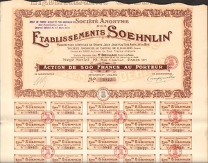 Etablissements SOEHNLIN (U) - Picture 1 of 1