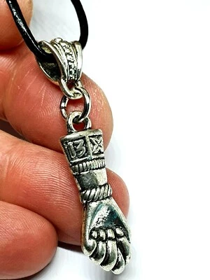 Collar Colgante Puño Figa Italiano Mano Fico Protección Antigua Cuero Mal de Ojo Foto 1 de 4