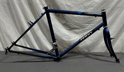 Georgena Terry Classic 48cm C-T CrMo Commuter Frame/Fork 24"/700C Wheels Blue - Image 1 of 4