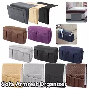 US Sofa Arm Rest TV Remote Control Organizer Holder Caddy Pocket Chair Couch Bag - Picture 1 of 24