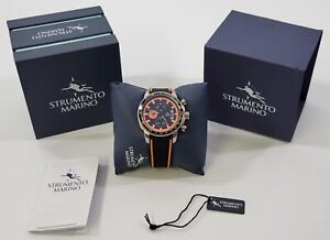 V) Strumento Marino Men's Freedom Orange Silicon Chronograph Wristwatch Watch