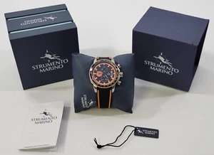 V) Strumento Marino Men's Freedom Orange Silicon Chronograph Wristwatch Watch - Picture 1 of 11