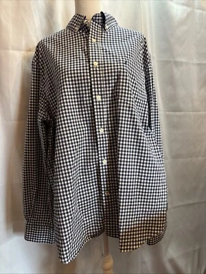 Nautica Classic Fit Nautica Flex Blue Plaid Dress Shirt Wrinkle Resistant XL - Image 1 of 4