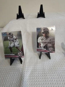 Lote de 2 Topps Bowman University Cromo 1st Rueben Owens & Tyreek Chappell - Imagen 1 de 2