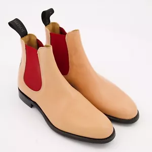 Joseph Cheaney Peach Leather Clara Chelsea Ankle Boots UK 3.5 RRP £415 - Picture 1 of 1