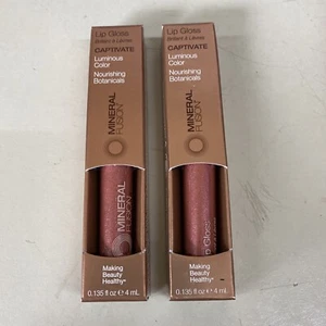 2 PACK- NWT- Mineral Fusion CAPTIVATE Luminous Color Lip Gloss - Picture 1 of 4