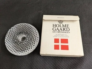 Vtg. Holmegaard glass Denmark Trigona candleholder, single, with box. - Picture 1 of 15