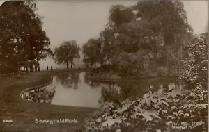 POSTAL LOCAL RP SPRINGFIELD PARK HACKNEY LONDRES C1920 SERIE DE FOTOS WIGHT - Imagen 1 de 2