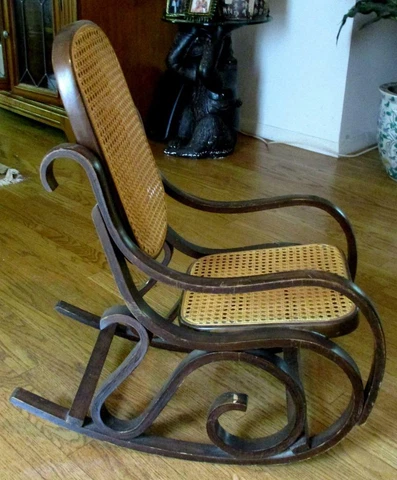Vintage Child's Cane Brentwood Rocking Chair Cover