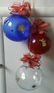 alter Weihnachtsschmuck Christbaumschmuck Weihnachtskugeln Gehänge Klarglas - Bild 1 von 6