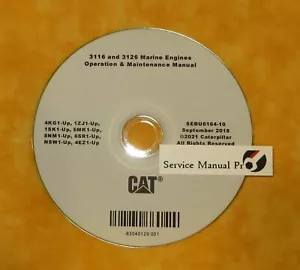 SEBU6164 CAT 3116 3126 Marine Engine Operation Maintenance Manual CD 4KG 1ZJ 1SK - Picture 1 of 1