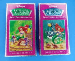 Disney's The Little Mermaid Ariel's Undersea Adventures VHS Lot of 2 Volumes 1&3 - Picture 1 of 2
