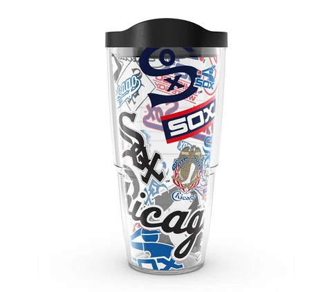 CHICAGO WHITE SOX, 24oz DOUBLE WALL, TUMBLER FROM TERVIS WITH LID INCLUDED Cover