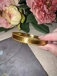 Julie Vos Bangle Stacking Statement Bracelet Sz M Medium 24k Gold Plated - Picture 1 of 5
